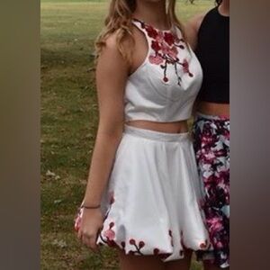 Elegant Floral Halter Dress